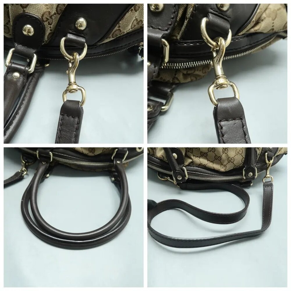 GUCCI Sukey Brown Cloth Satchel 567-011925 - Picture 10 of 12